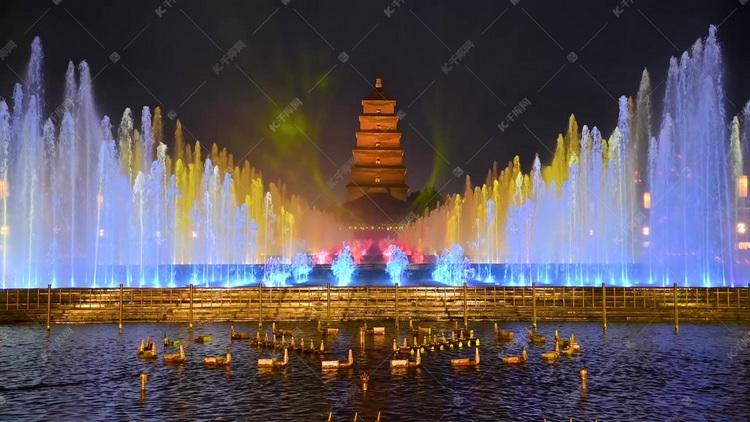 大雁塔北广场喷泉-大雁塔北广场喷泉开放时间